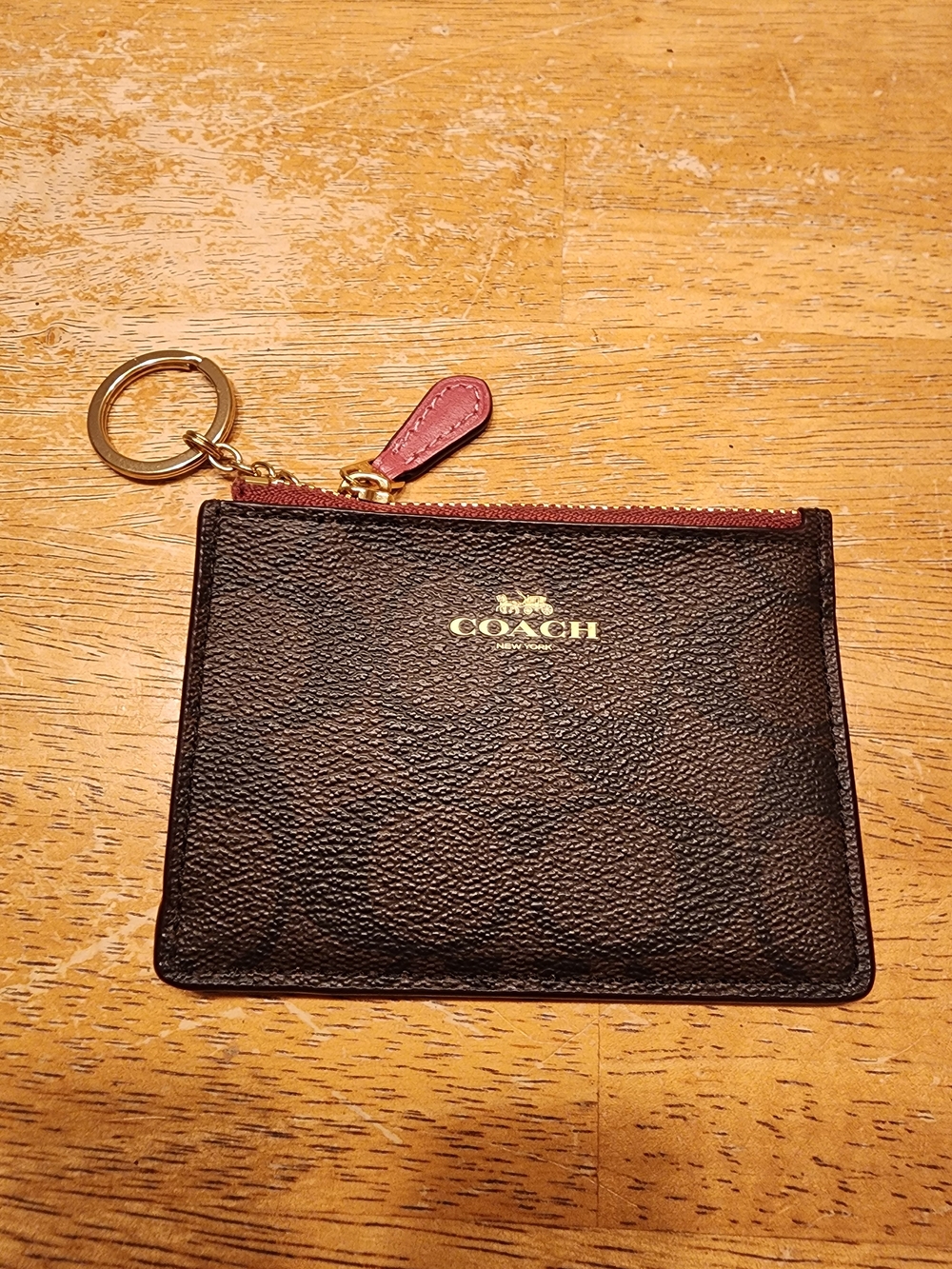Coach Mini Skinny ID Case crafted in signature coated canvas With COA